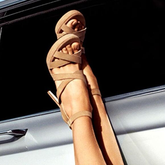 Stuart Weitzman NWOT The Soundtrack Sandal Heel Stiletto Size‎ 10 Suede - Picture 5 of 10